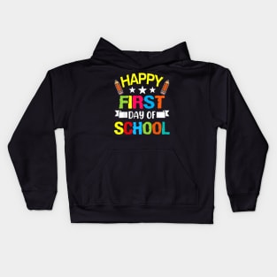 Happy First Day Of School Teacher Back To School Student Kids Hoodie